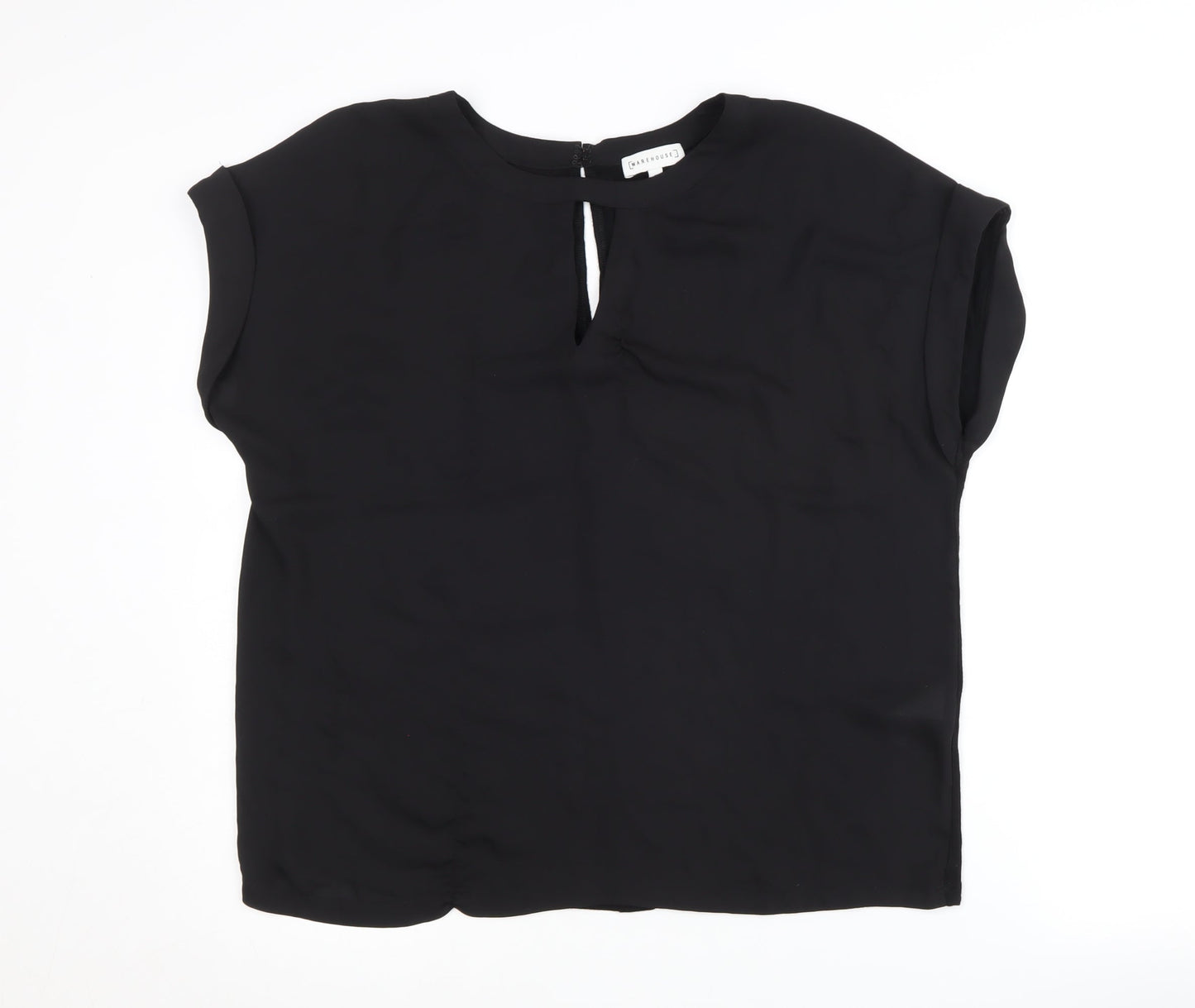 Warehouse Women's Black Size 12 Basic Blouse