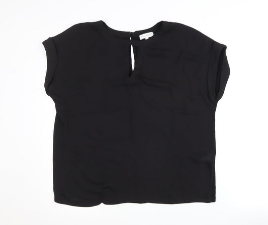 Warehouse Women's Black Size 12 Basic Blouse