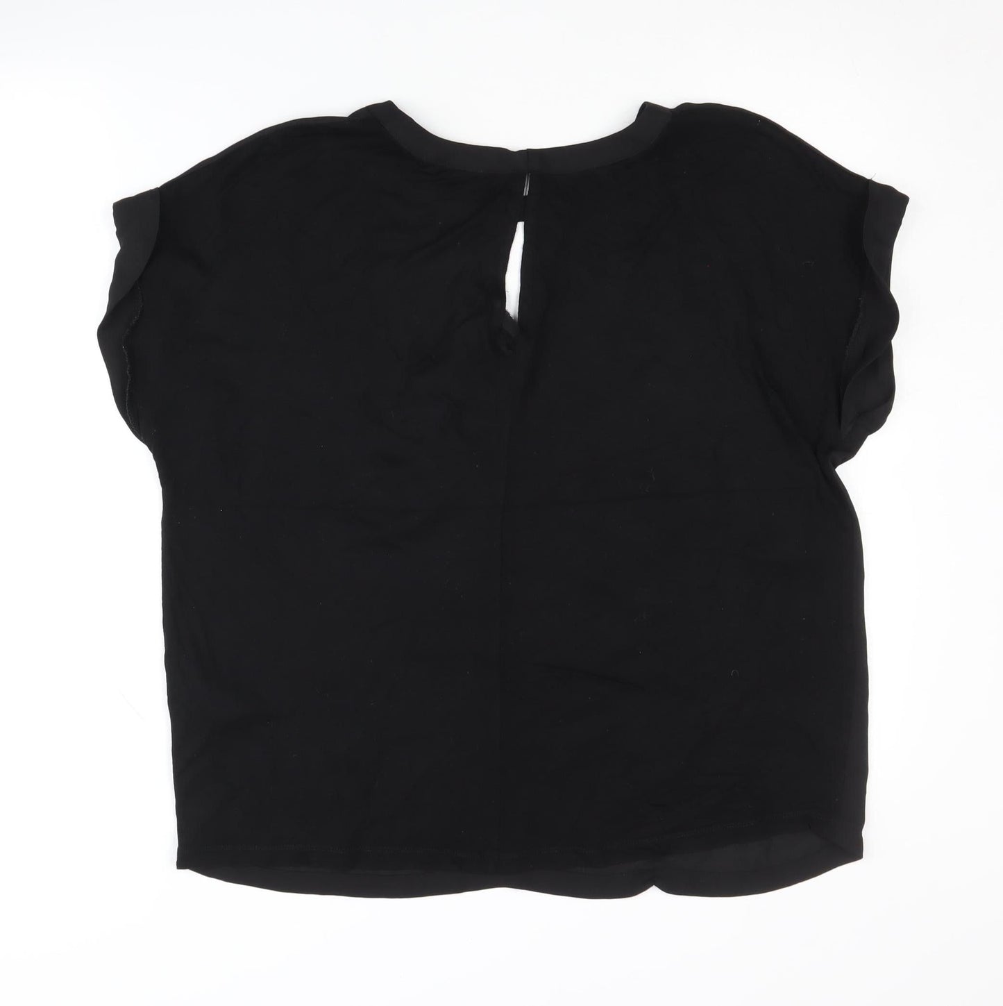 Warehouse Women's Black Size 12 Basic Blouse