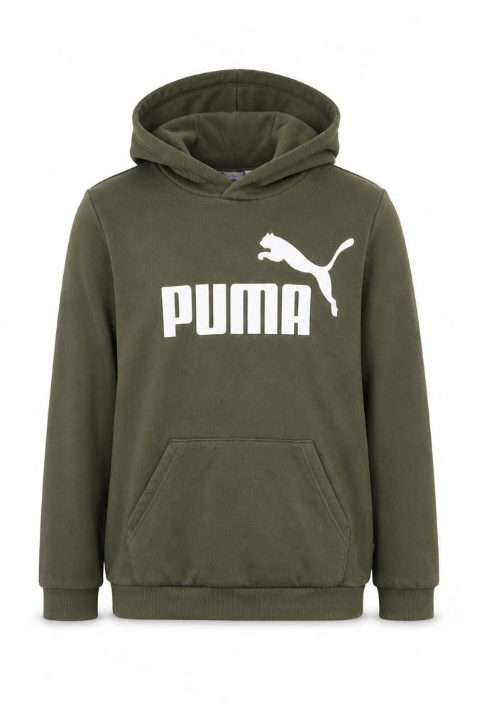 Puma Boys Green Hoodie Pullover 13-14 Years Logo Design