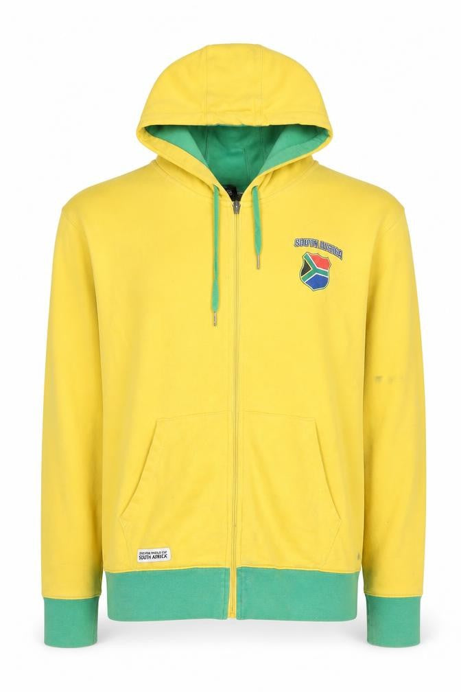 FIFA Men's Yellow XL Full Zip Hoodie with Hood