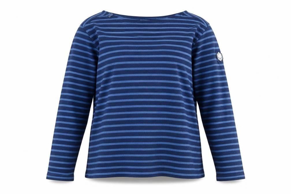 Voile Bleue Women's Blue Striped Pullover XL