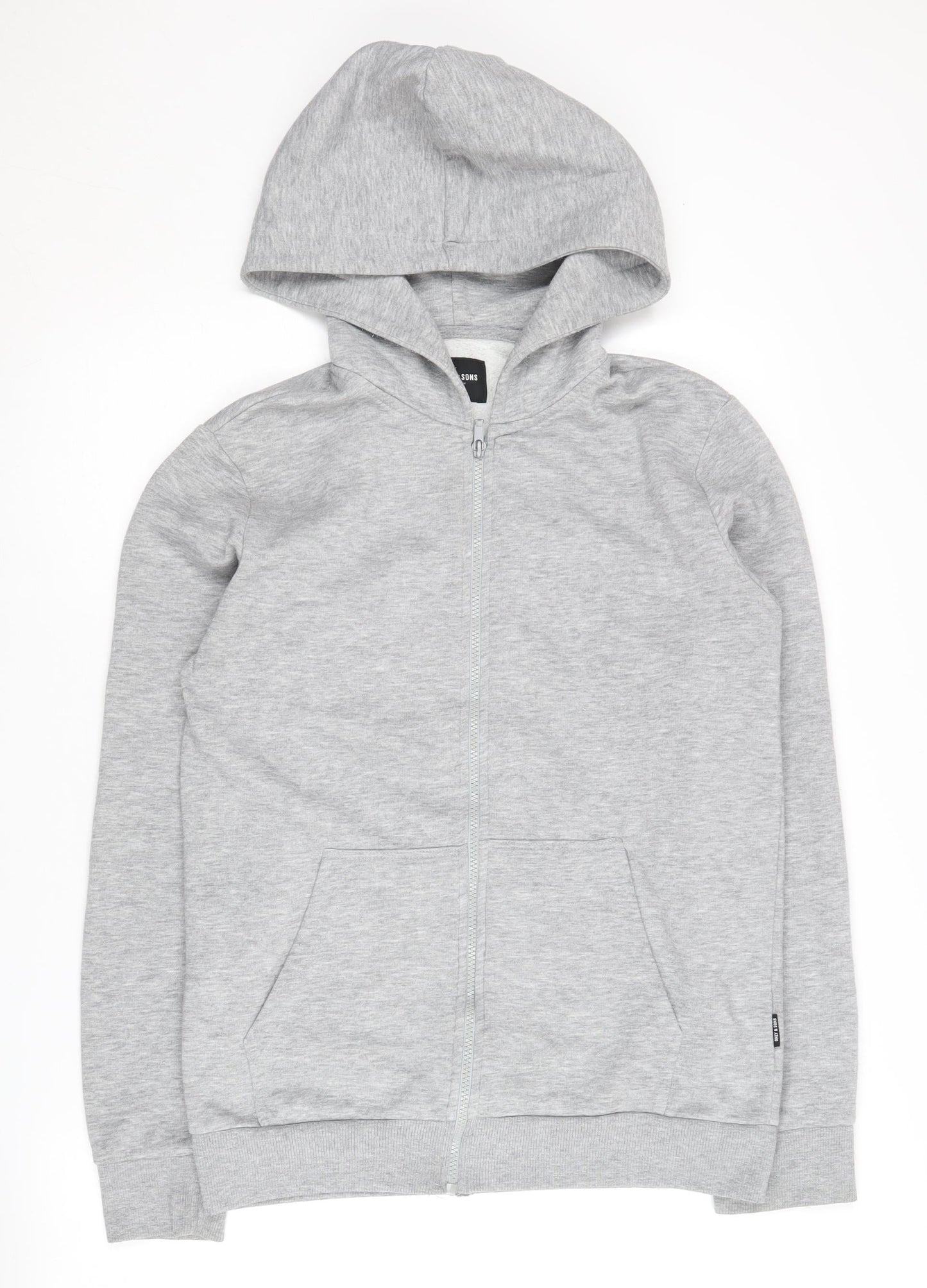 ONLY & SONS Men's Grey Full Zip Hoodie, Size S