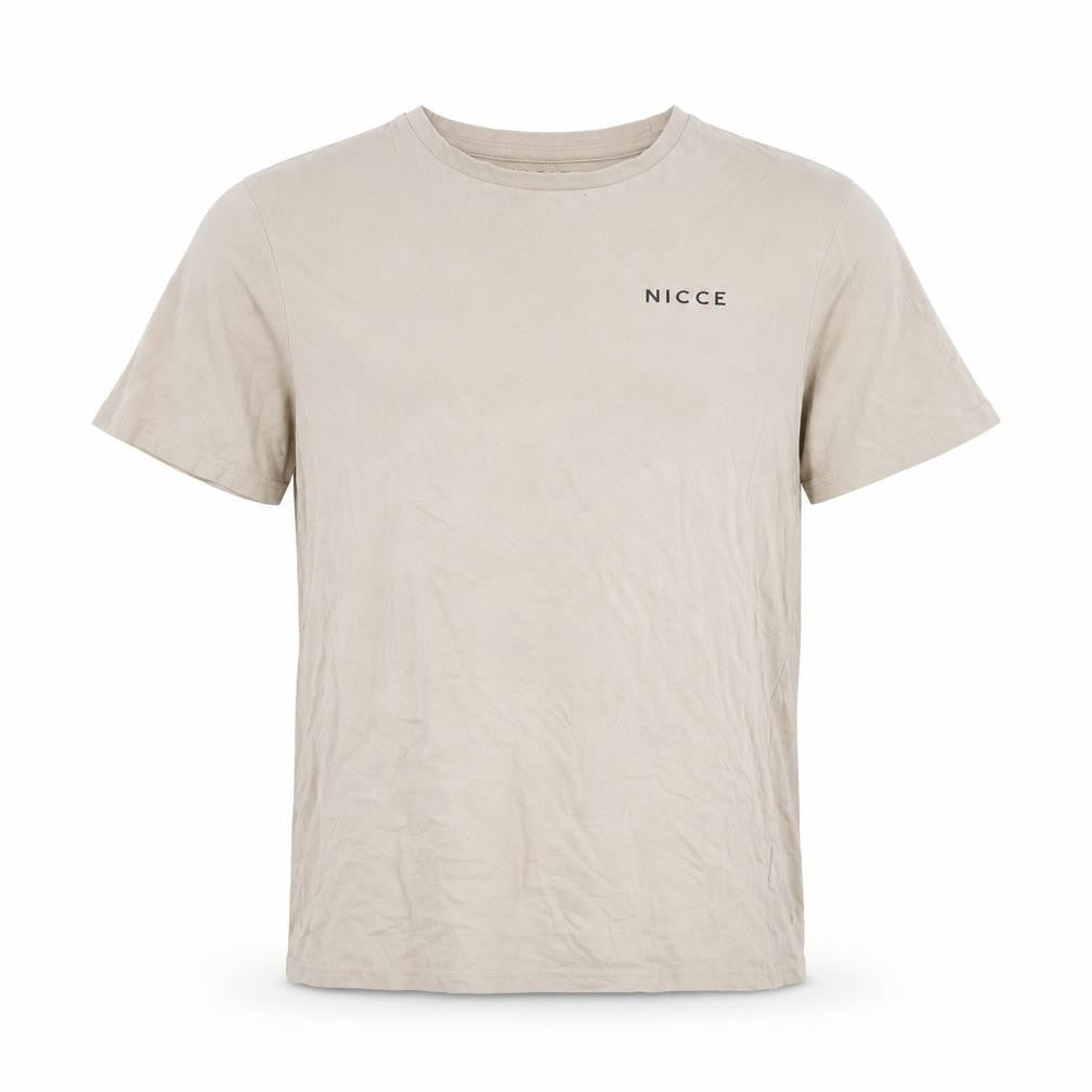 NICCE Men’s Beige Crew Neck T-Shirt, Size S, Casual Style