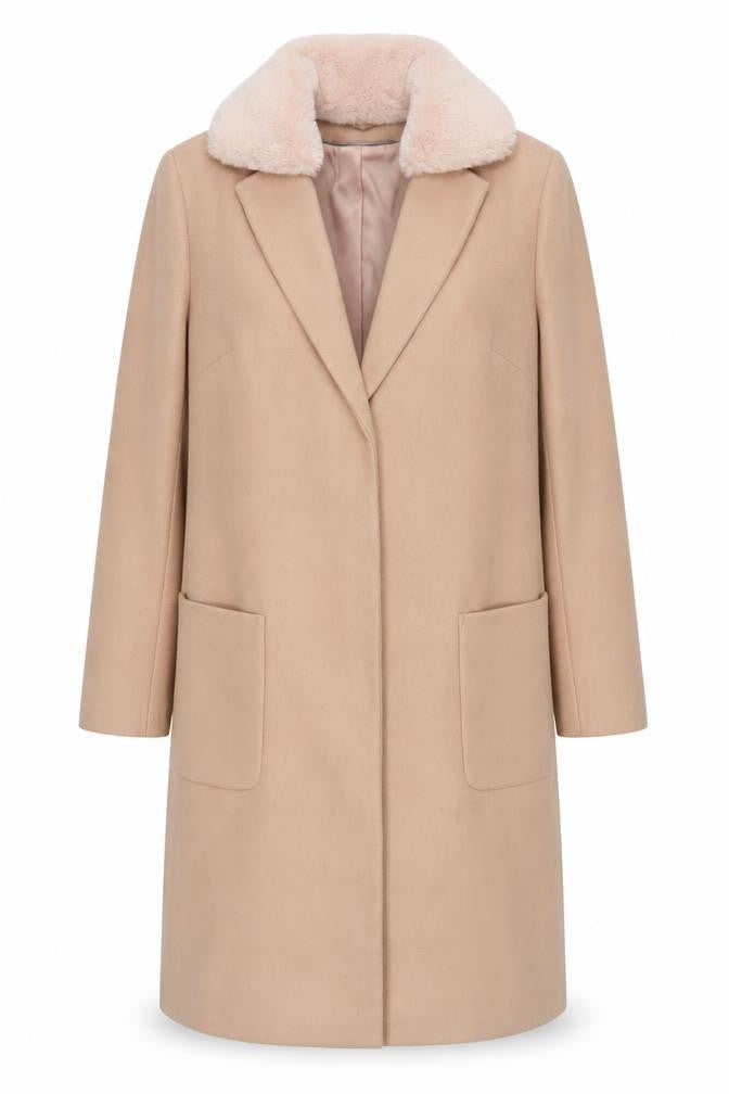 Dorothy Perkins Women's Beige Overcoat Size 10