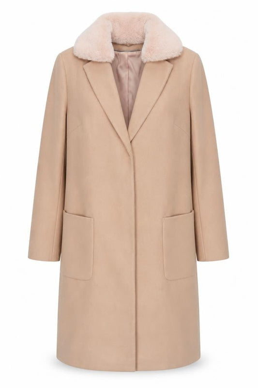 Dorothy Perkins Women's Beige Overcoat Size 10