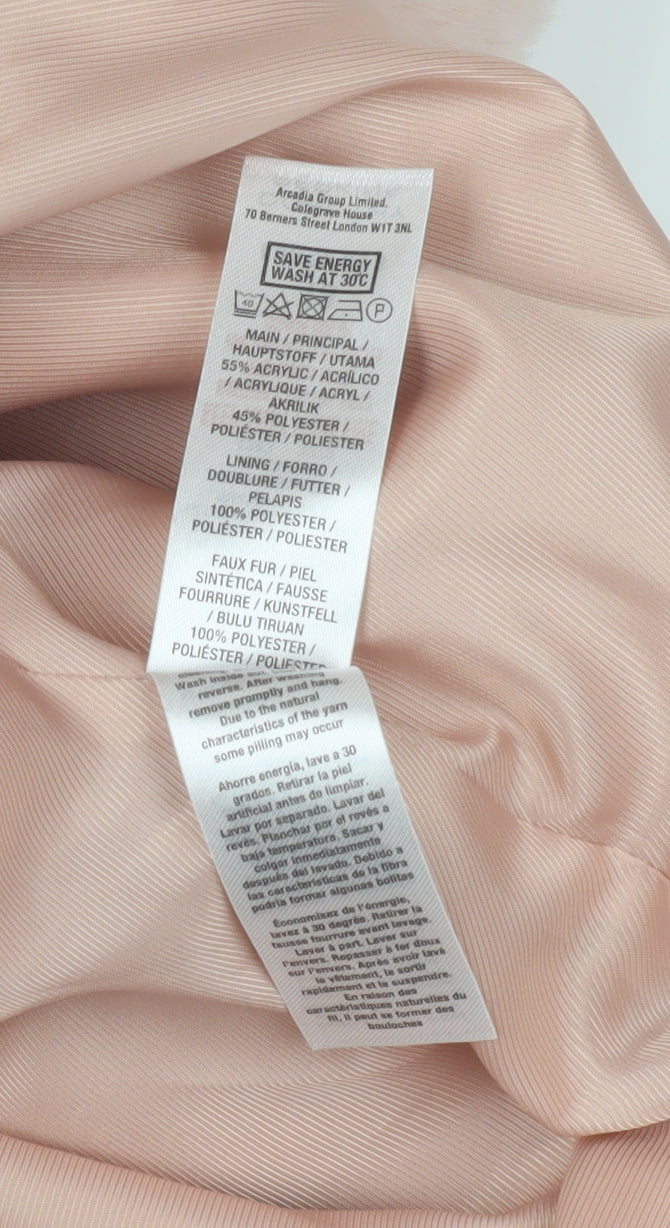 Dorothy Perkins Women's Beige Overcoat Size 10
