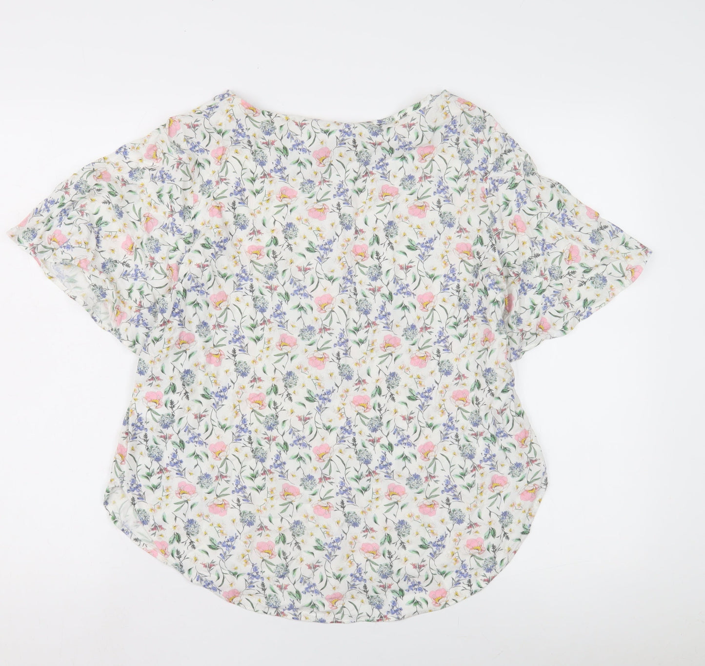 H&M Women's Floral Blouse, Multicoloured, Size M