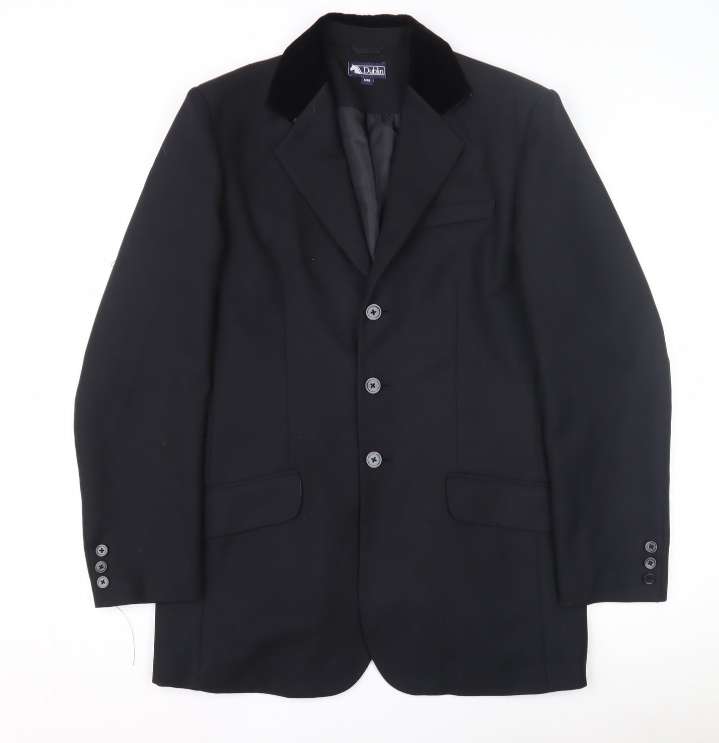 Dublin Men's Black Blazer Classic Mid-Length Formal