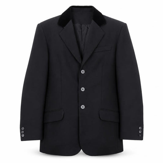 Dublin Men's Black Blazer Classic Mid-Length Formal