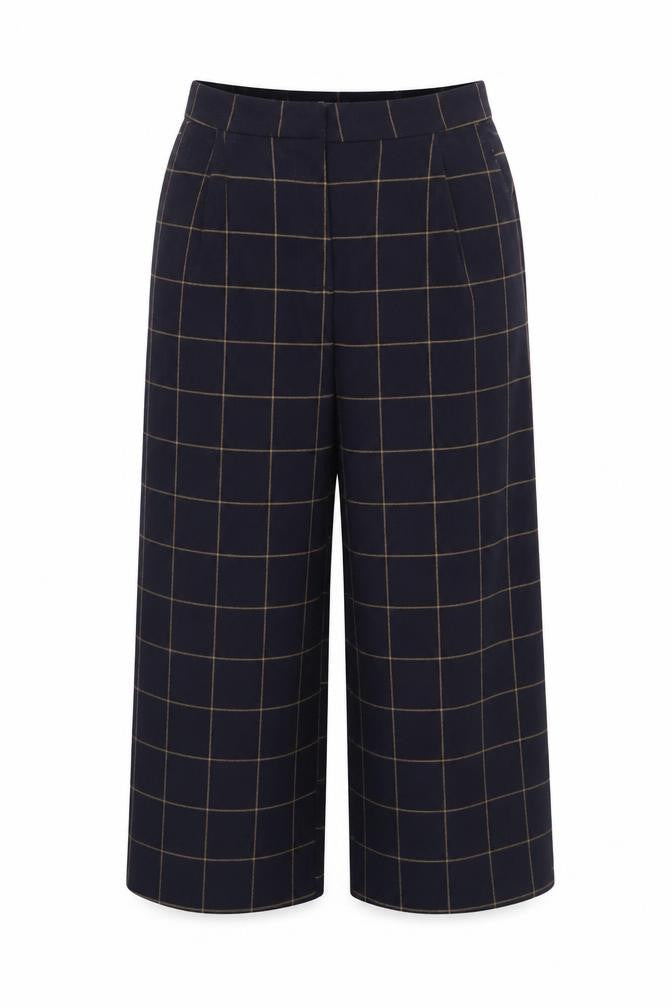 Monki Women’s Blue Check Trousers Size 12