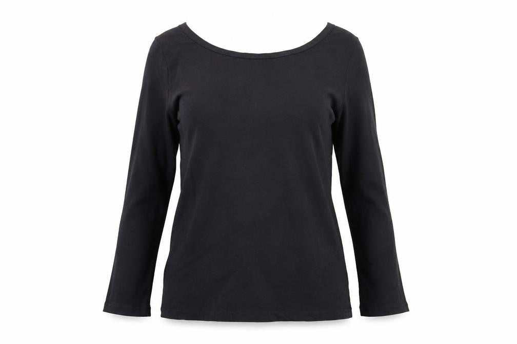 J.Crew Women's Black Slim Fit Boat Neck Top S
