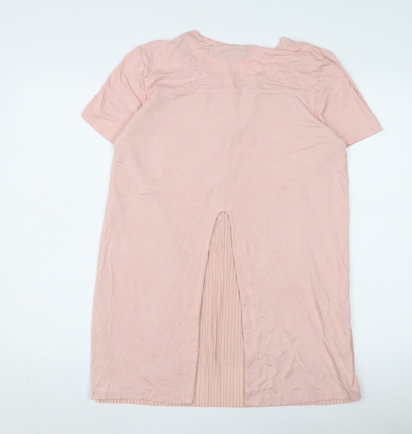 Nina Leonard Women's Pink Cotton T-Shirt, Size L, Casual