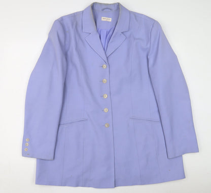 Bonmarché Women's Purple Blazer, Size 20, Buttoned, Long