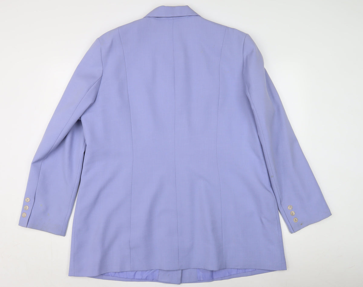 Bonmarché Women's Purple Blazer, Size 20, Buttoned, Long
