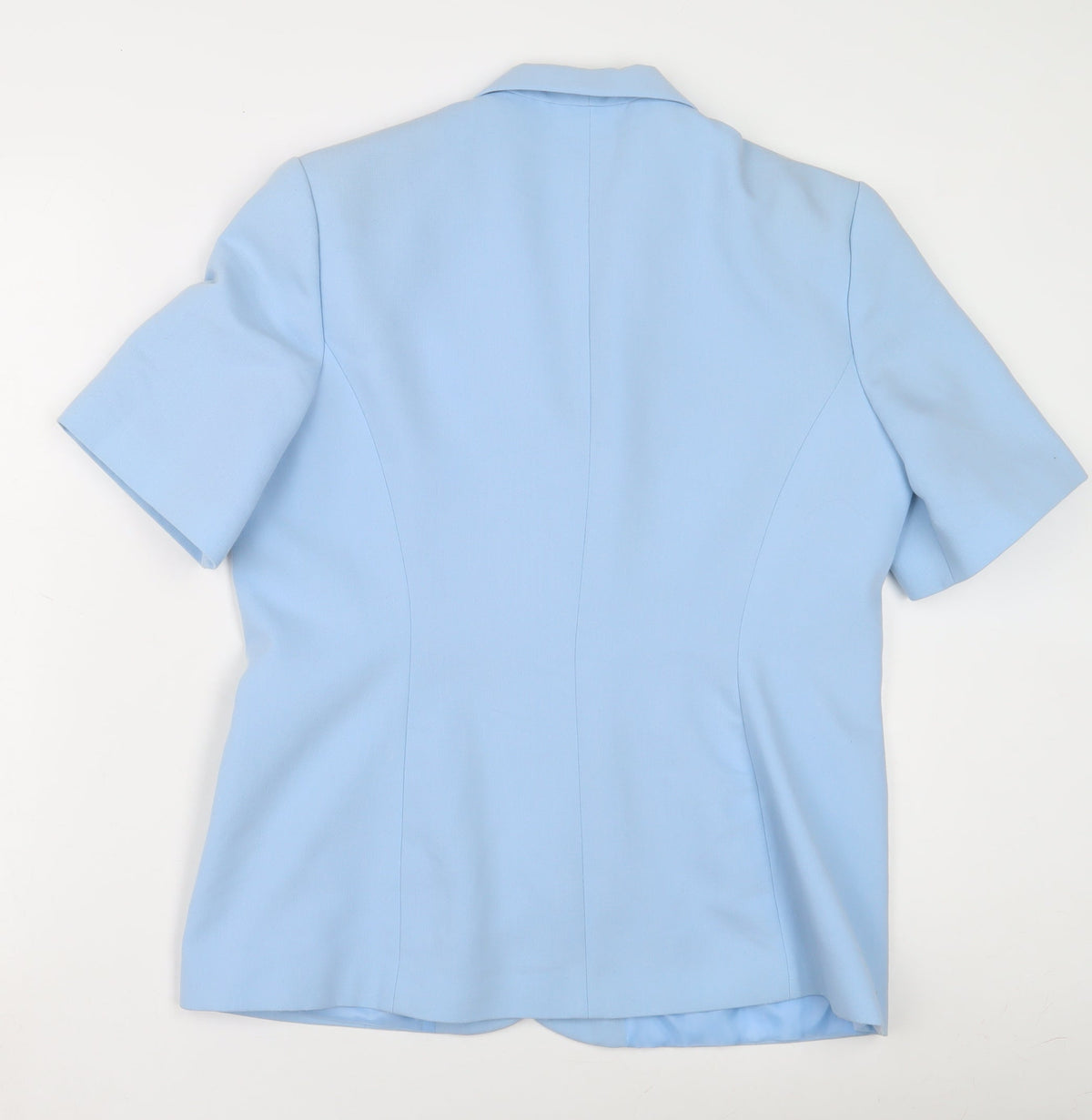 Bonmarché Women's Blue Short Sleeve Blazer - Size 14