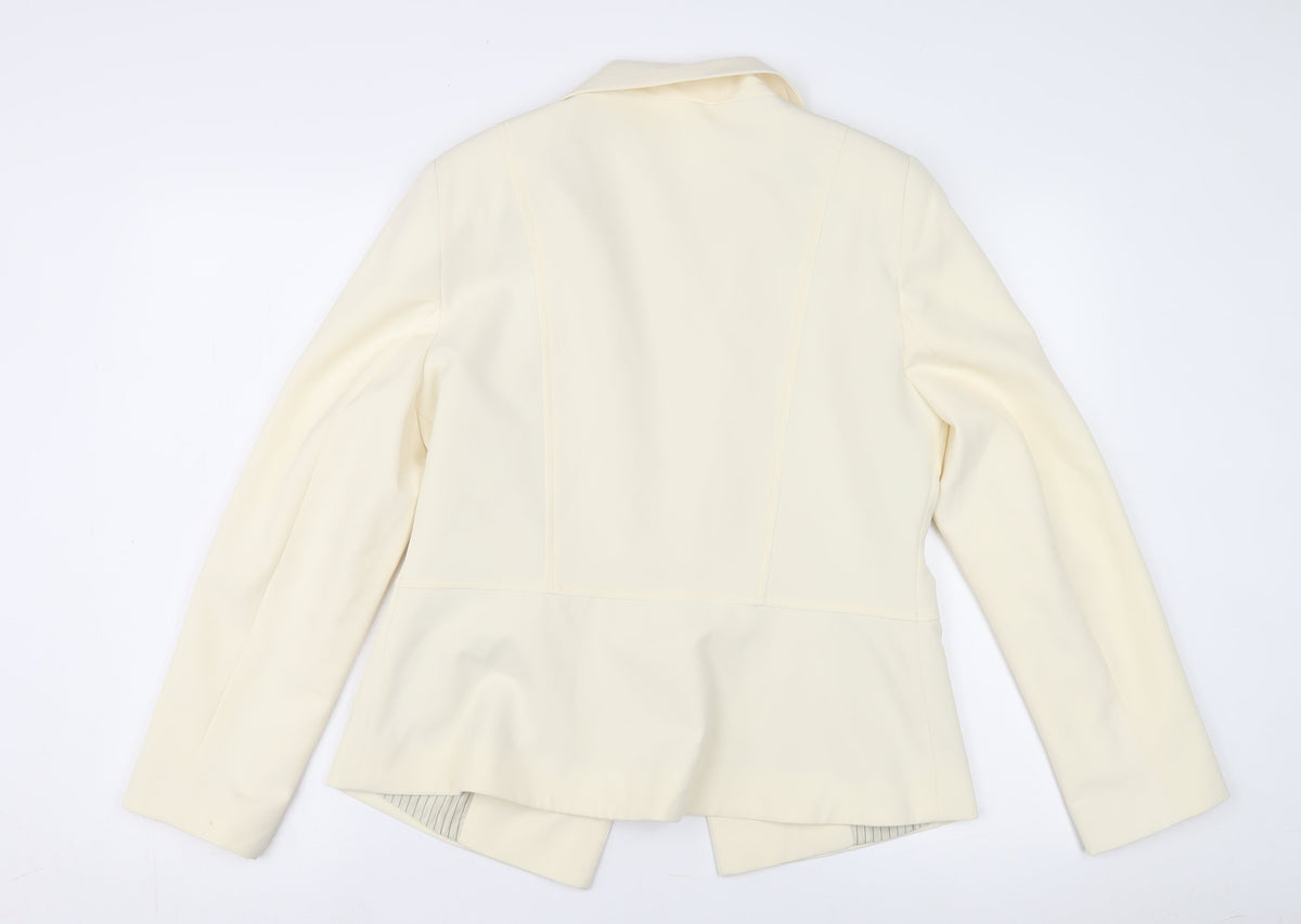 Michaela Louisa Women's Ivory Blazer, Size 12, Double-Breasted