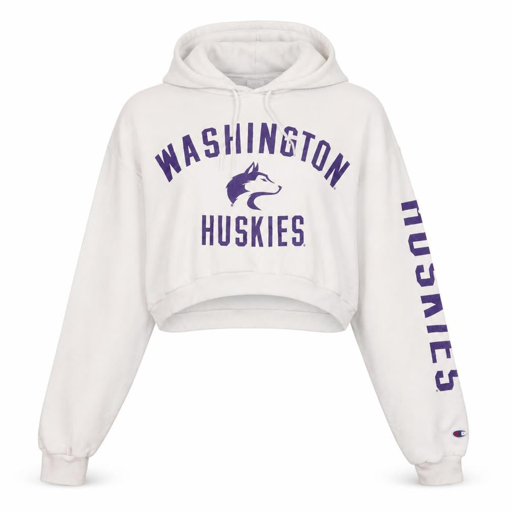Champion Women's White Graphic Hoodie Size S