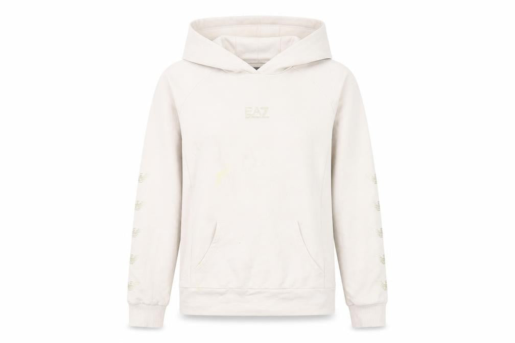 Emporio Armani Ivory Women's Hoodie XS Designer Pullover
