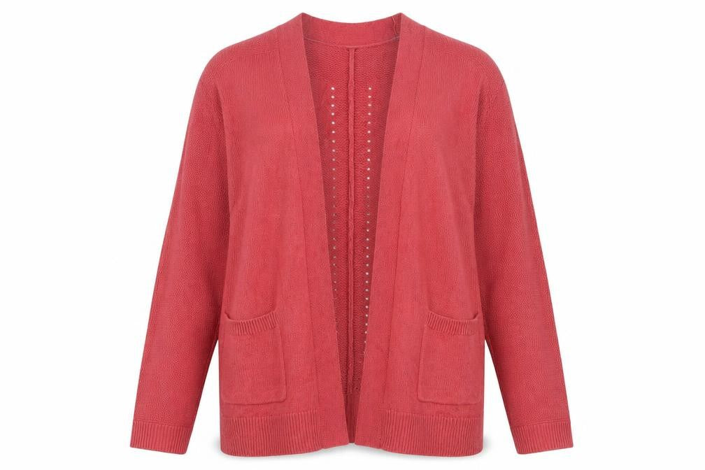 White Stuff Women's Pink Open Front Cardigan Size 12