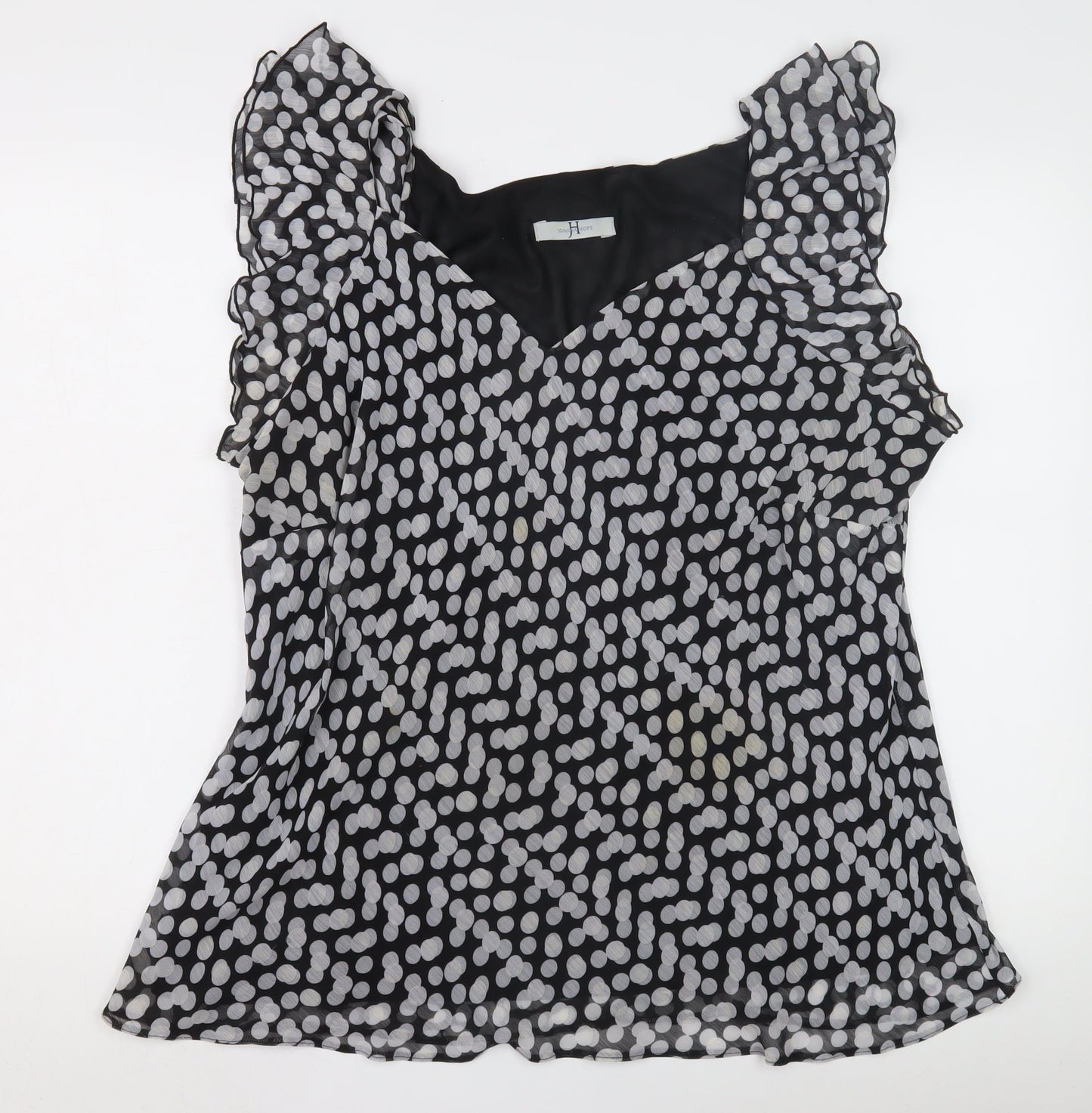 Joanna Hope Women's Black Polka Dot Tunic Blouse