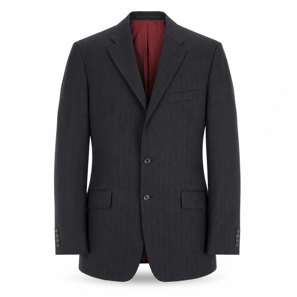 Marks & Spencer Men's Grey Striped Wool Blazer Size 40