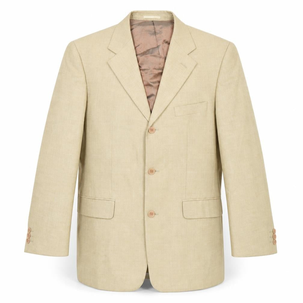 Kartel Men's Beige Blazer 40R Single-Breasted Formal