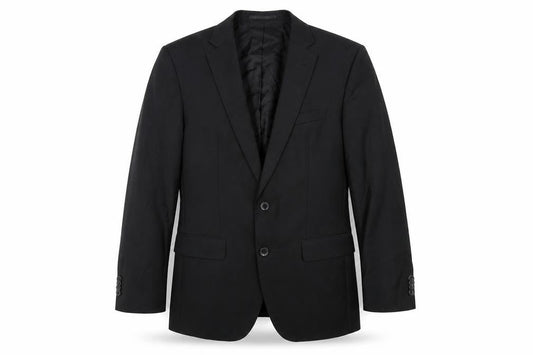 BOSS Men's Black Blazer, UK 46, Wool & Silk Jacket