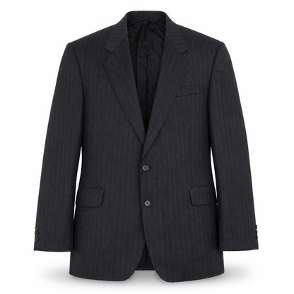 Odermark Men's Black Striped Suit Jacket, 46 Regular Fit
