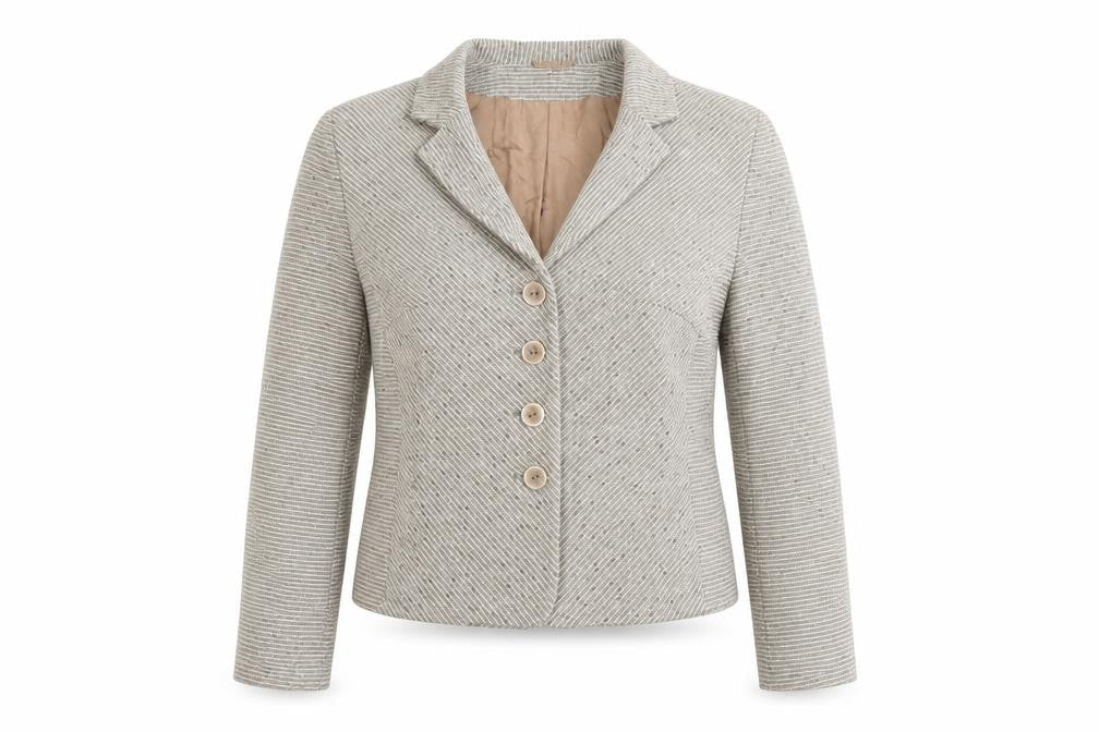 Alex & Co. Women's Beige Bouclé Blazer Size 16