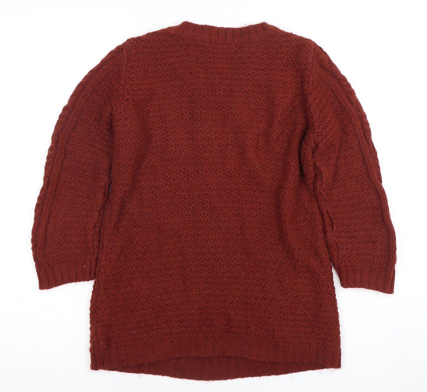 Next Women's Red Cable-Knit Pullover Jumper Size 8