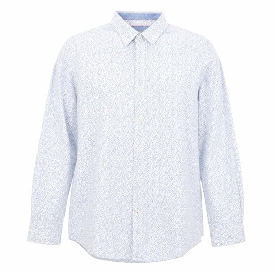 Jeff Banks Men's Blue Floral Dress Shirt L