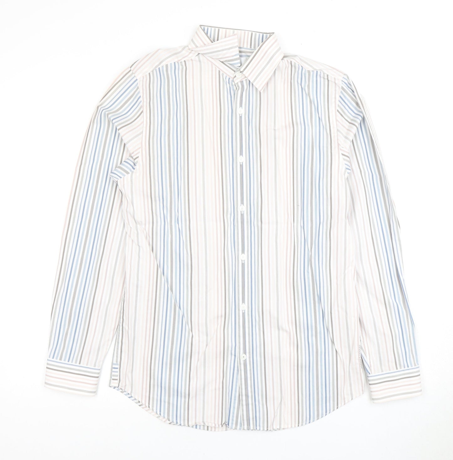 Jasper Conran Men's Multicoloured Striped Dress Shirt S