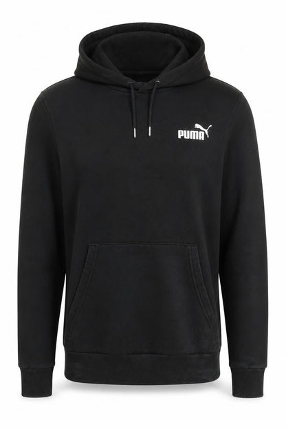 Front view of Puma Men’s Black Pullover Hoodie, size S