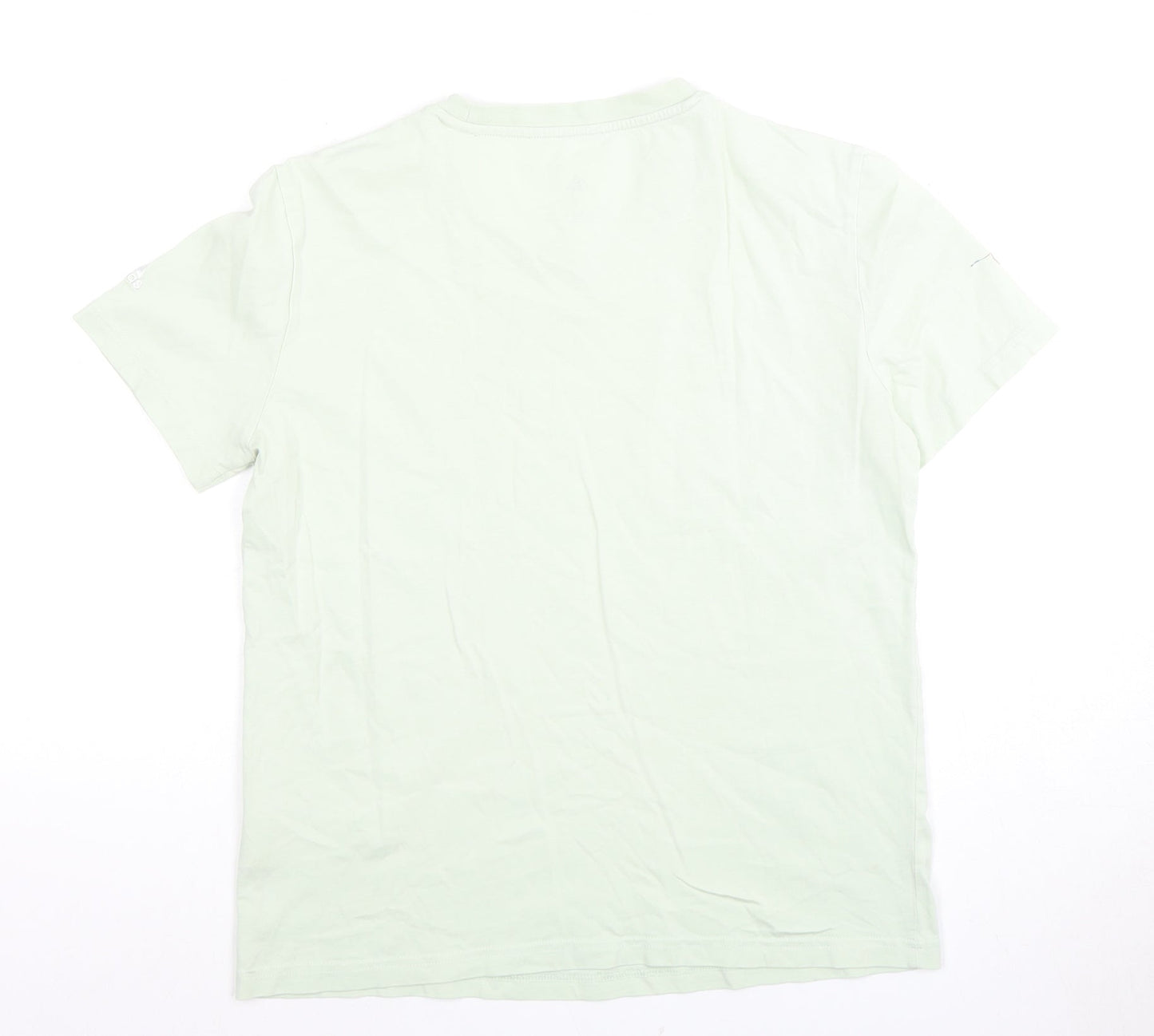 Adidas Women's Green Medium Cotton T-Shirt