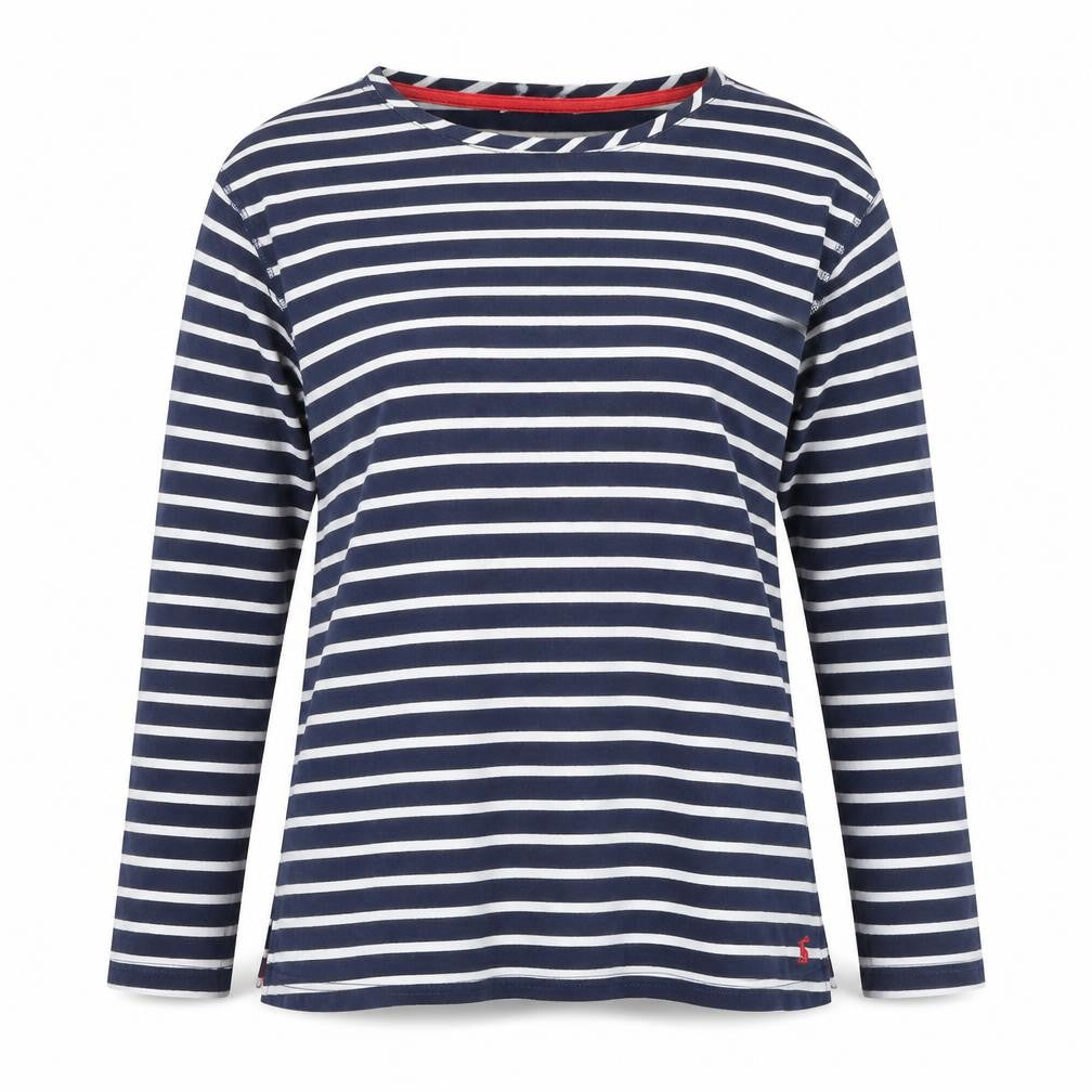 Joules Women's Blue Striped Long Sleeve T-Shirt, Size 6