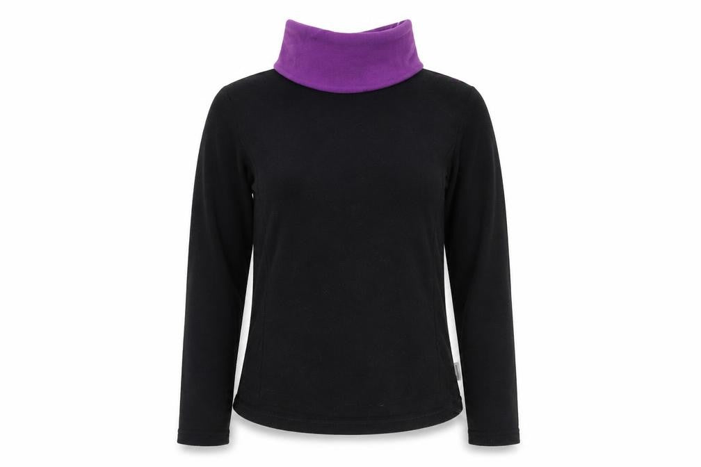Decathlon Women's Black Mock Neck Fleece Sweatshirt S