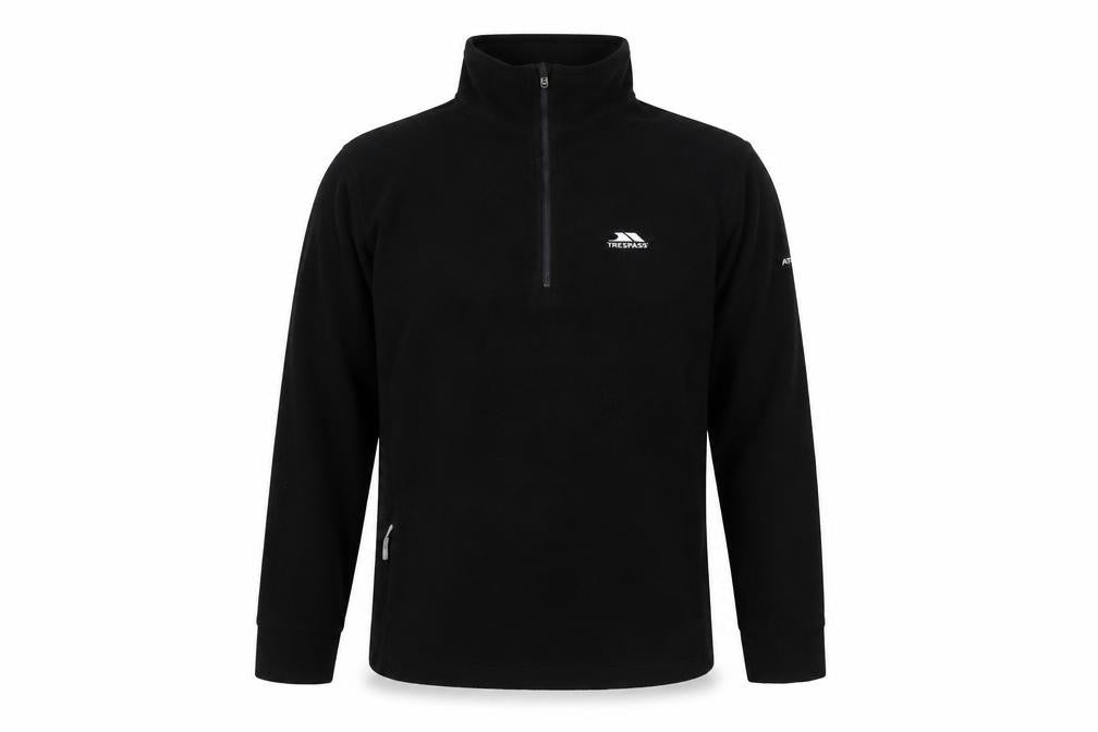 Trespass Men's Black Fleece 1/2 Zip, Size S - Excellent Condition