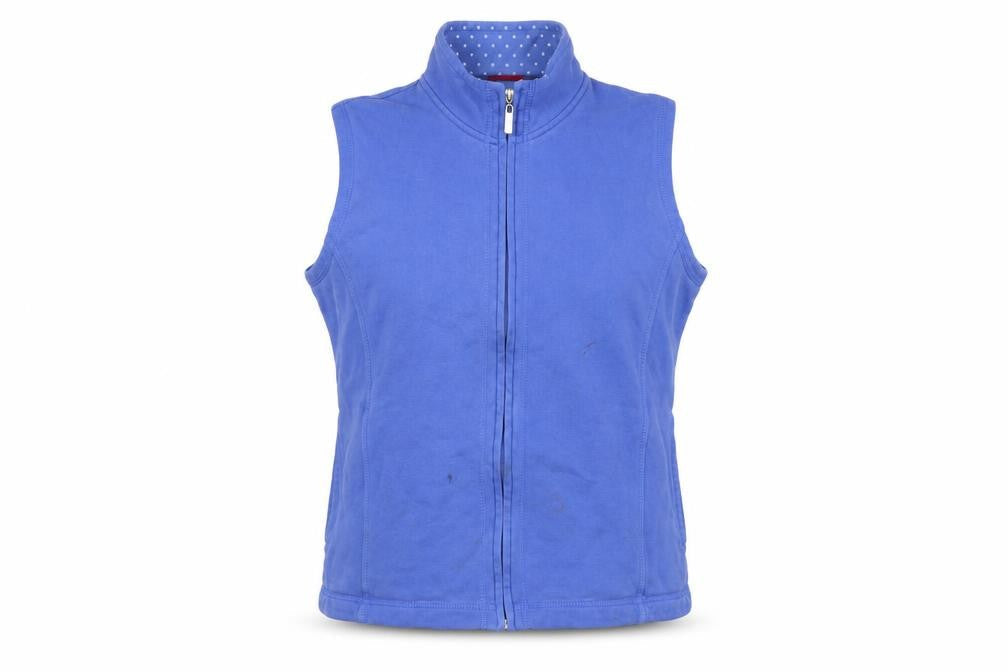 Idle Women's Blue Waistcoat M 14-16 Casual Zip