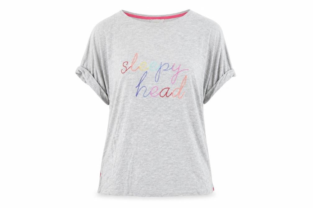 Oasis Women's Grey Basic T-Shirt S Crew Neck Casual