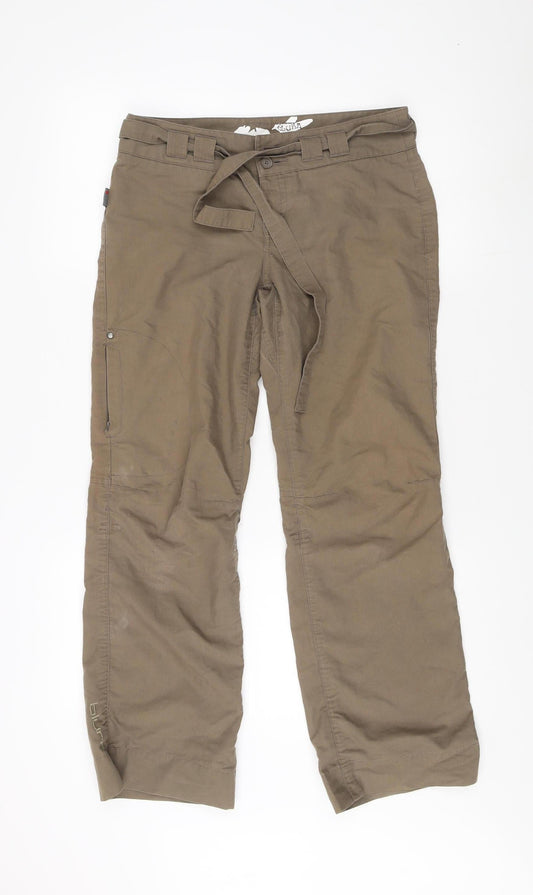 Blurr Women’s Brown XS Cotton-Nylon Belted Trousers