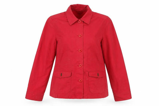 Lands' End Women's Red Cotton Jacket M