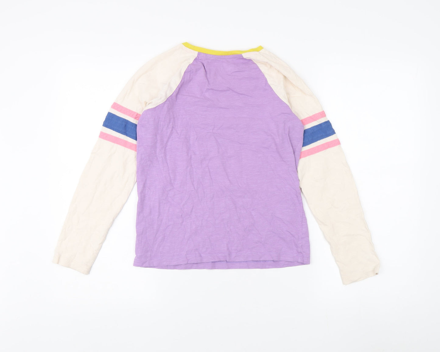 Boden Girls Purple Striped Long Sleeve T-Shirt 11-12 Years