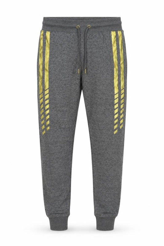Front view of Alex Jones London Men's Grey Jogger Pants S Comfortable