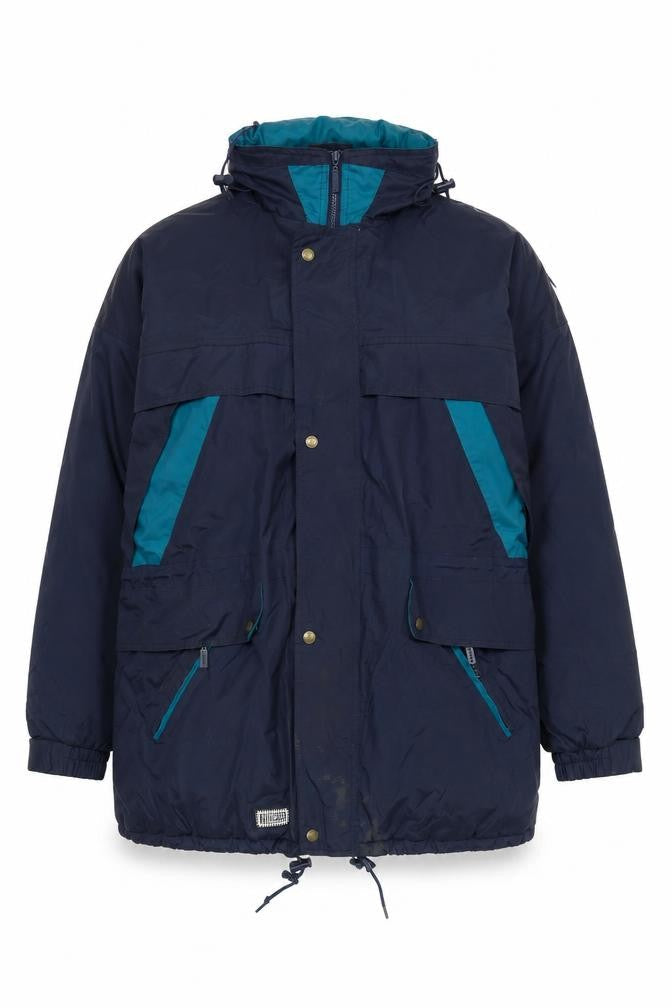 Trespass Men's Blue Hooded Parka Jacket L