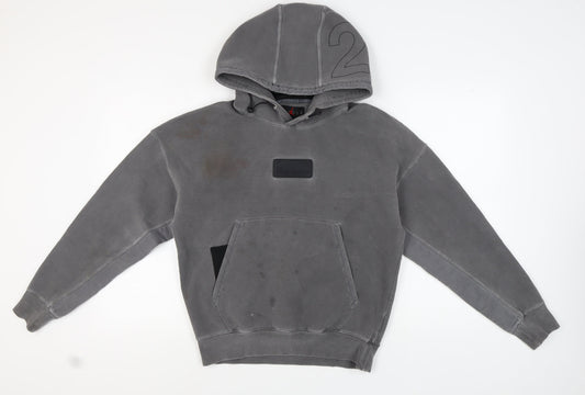 Nike Men's Grey S Pullover Hoodie with Pockets