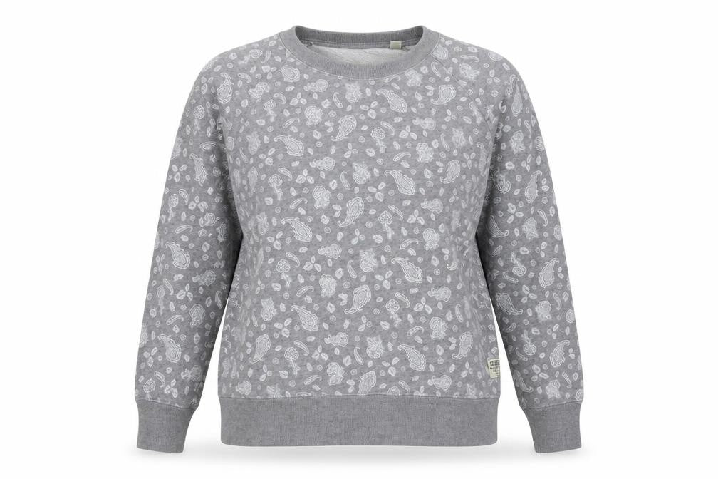 Jack Wills Women's Grey Paisley Pullover Sweatshirt Size 12