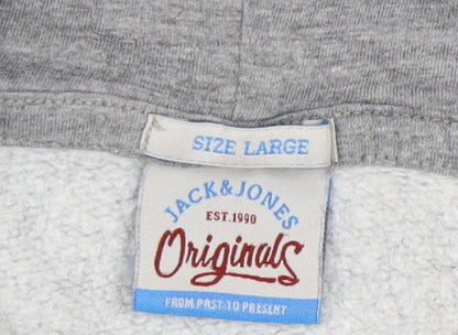 Jack Womens & Jones Grey Hoodie Large Pullover