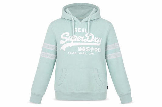 Superdry Women’s Green Hoodie Size 8 Pullover Fleece