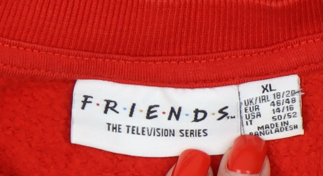 Friends Women’s Red Pullover Sweatshirt XL Casual